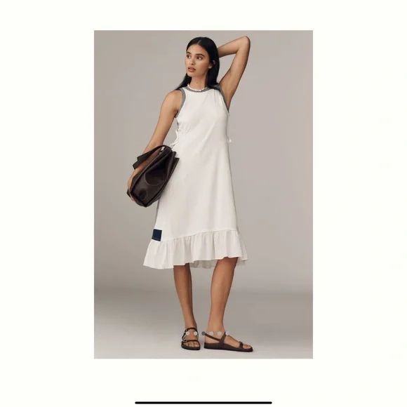 Daily Practice Ball Toss Pleated Midi Tank Dress - Picture 4 of 5